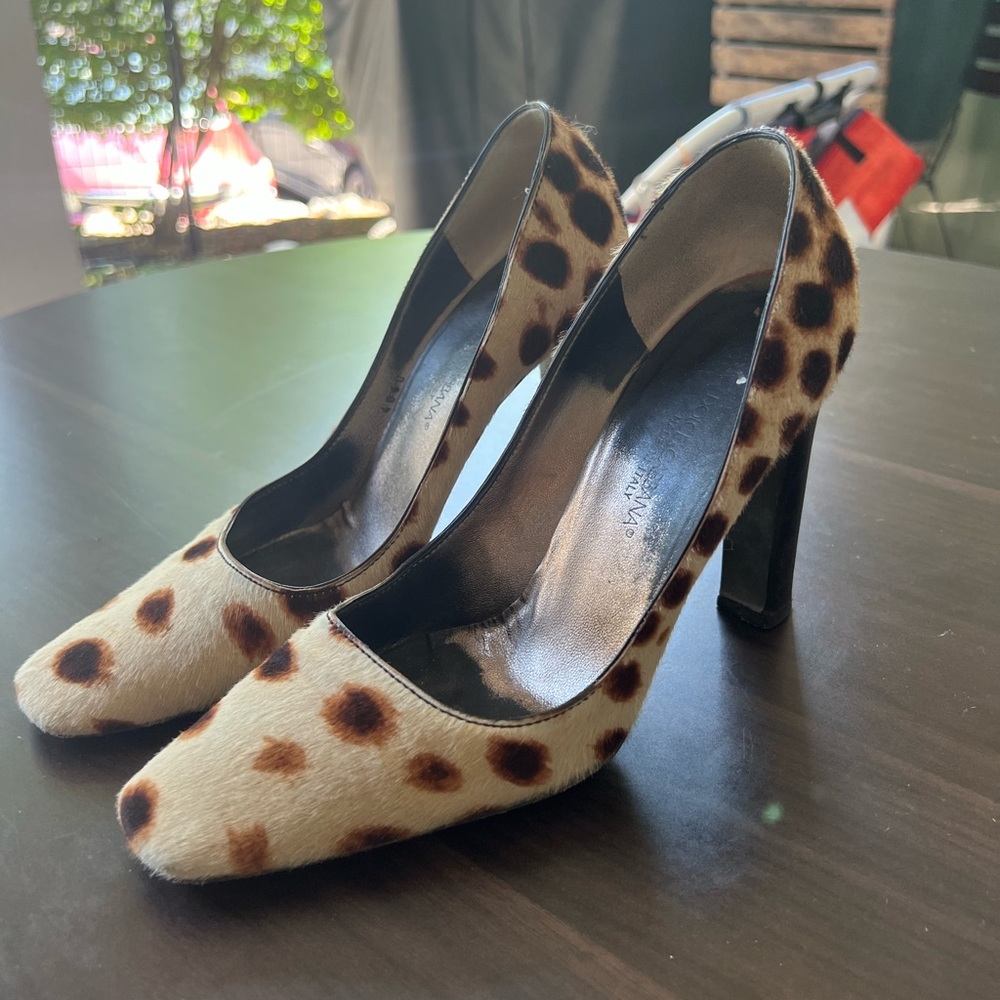 Dolce and Gabbana fur heels, size EU 37 or US 7